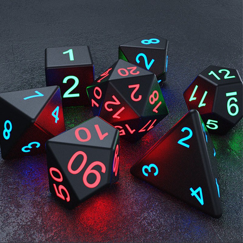 LED Flash Dice Set 7-pack The Electronic Dice
