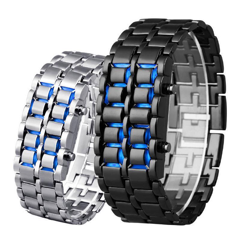 Lava LED Digital Stainless Steel Bracelet Watch