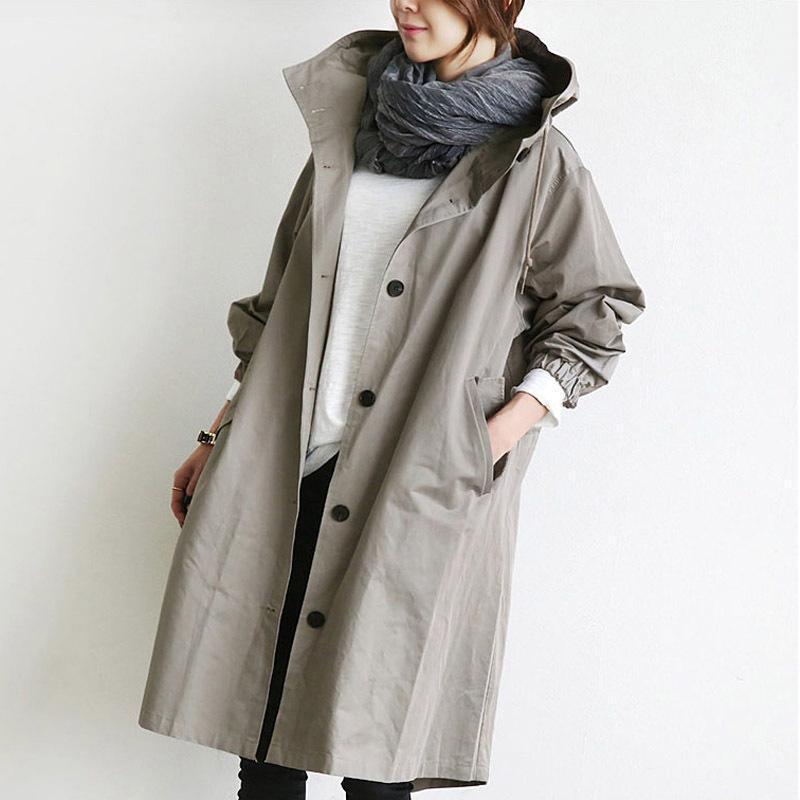 Women Windproof Hooded Coat