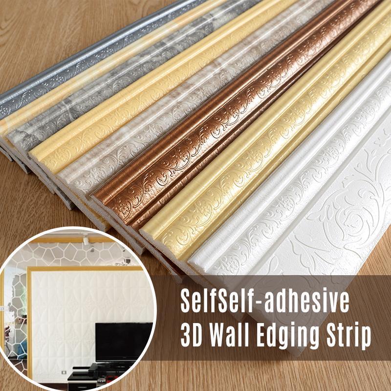 Self-adhesive 3D Wall Edging Strip（7.55x0.26feet）