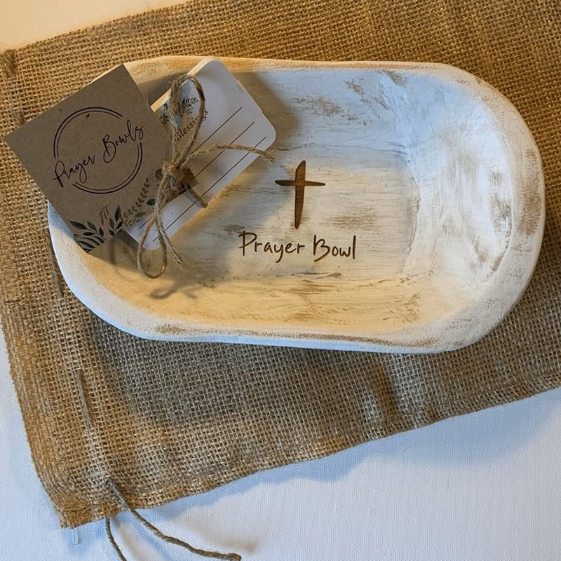 Prayer Bowl Dough Bowl Cross Religious Gifts
