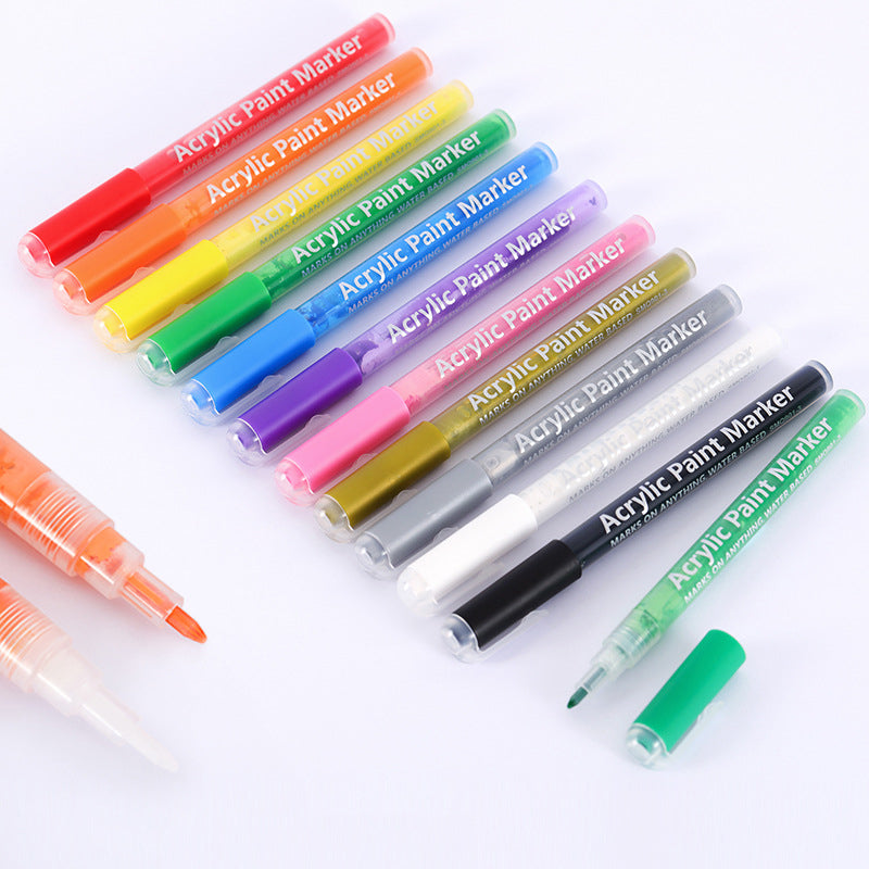 28 Colors Extra Fine Tip Paint Markers Pen