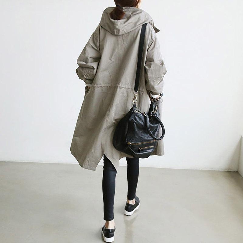 Women Windproof Hooded Coat