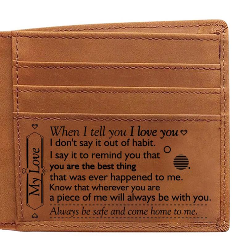 Engraved Genuine Leather Wallet