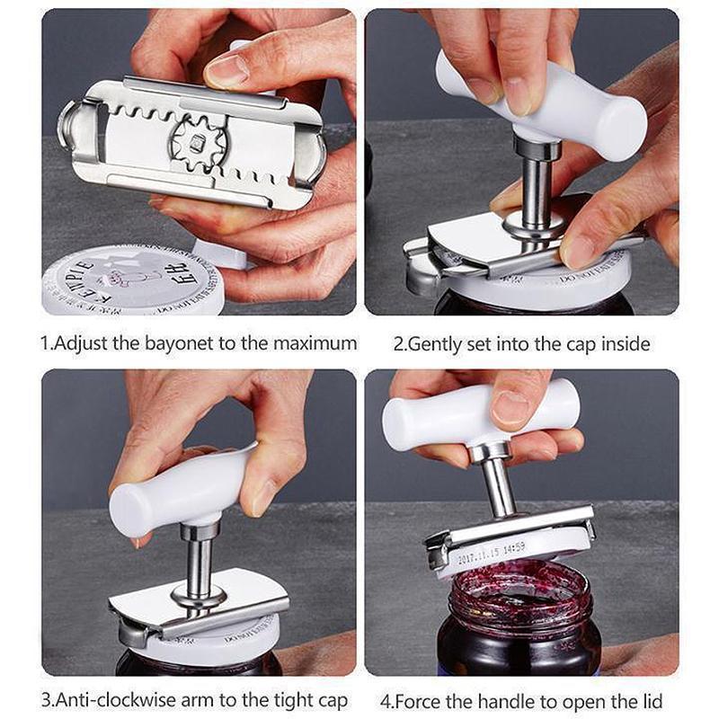 Size Adjustable Stainless Steel Can Opener Bottle Tin Cap