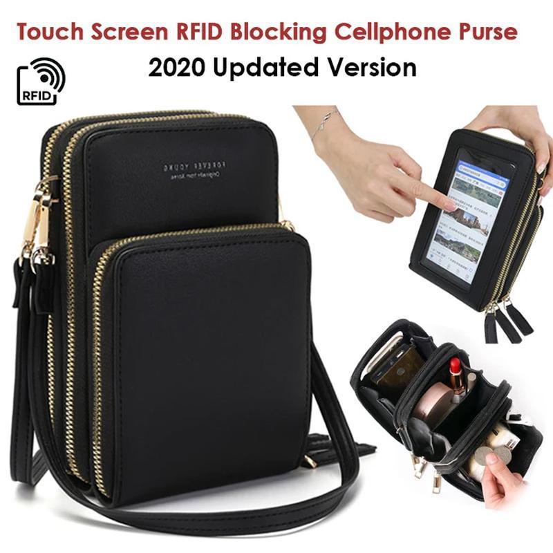Touch Screen RFID Blocking Cellphone Purse