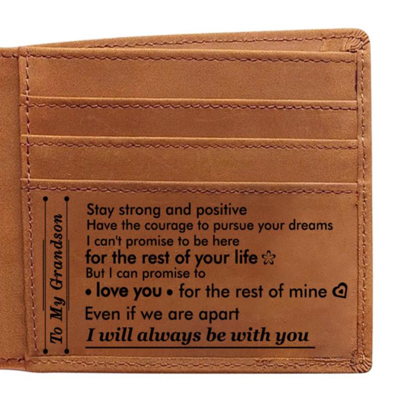 Engraved Genuine Leather Wallet