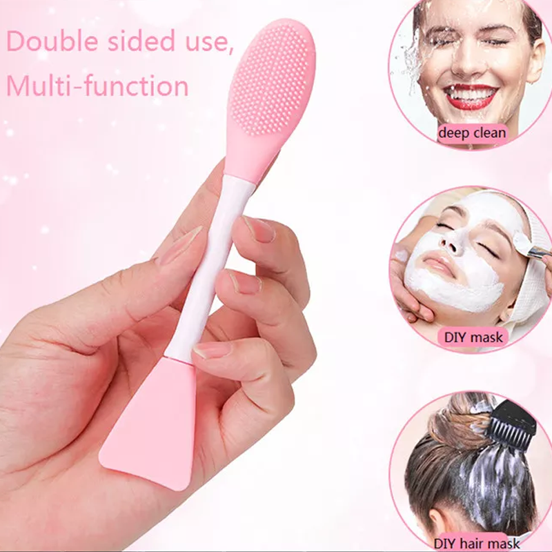 Double-Ended Silicone Face Mask Brush