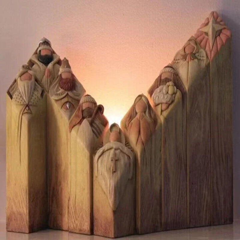 Heaven Nativity Tree Pillar Statues