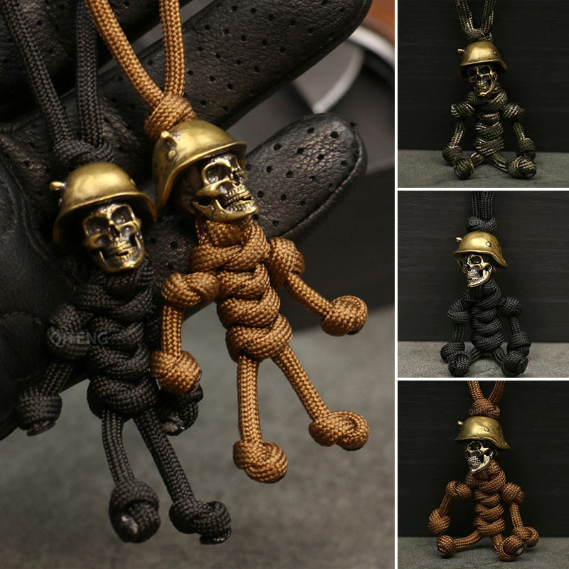 Skeleton Soldier Paracord Keychain